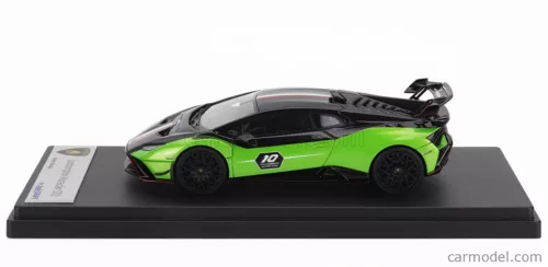 LAMBORGHINI  HURACAN STO LP640-2 N 10 ITALIAN STRIPE 2023 - 10th ANNIVERSARY  GREEN BLACK