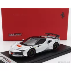   FERRARI  SF90 XX STRADALE 2024  BIANCO ARTICO - WHITE MET ORANGE BLACK