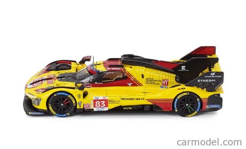 FERRARI  499P 3.0L TURBO V6 TEAM AF CORSE N  83 24h LE MANS 2024 ROBERT KUBICA - ROBERT SHWARTZMAN - YIFEI YE  YELLOW RED