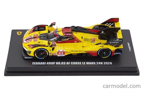 FERRARI  499P 3.0L TURBO V6 TEAM AF CORSE N  83 24h LE MANS 2024 ROBERT KUBICA - ROBERT SHWARTZMAN - YIFEI YE  YELLOW RED