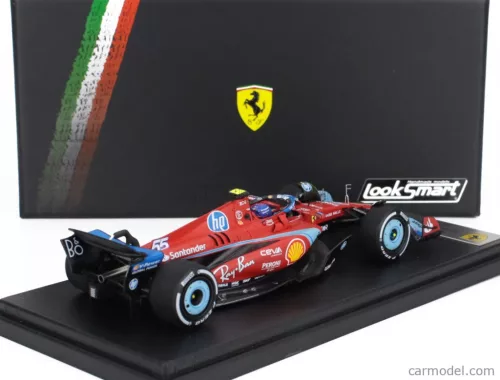 FERRARI  F1  SF-24 TEAM SCUDERIA FERRARI N 55 5th MIAMI GP 2024 CARLOS SAINZ  RED BLACK LIGHT BLUE