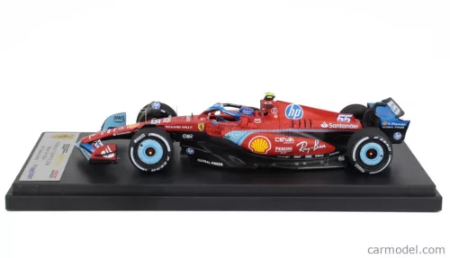 FERRARI  F1  SF-24 TEAM SCUDERIA FERRARI N 55 5th MIAMI GP 2024 CARLOS SAINZ  RED BLACK LIGHT BLUE