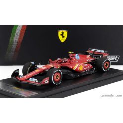   FERRARI  F1  SF-24 TEAM SCUDERIA FERRARI N 55 2nd ABU DHABI GP 2024 CARLOS SAINZ - LAST FERRARI RACE  RED WHITE BLACK