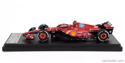 FERRARI  F1  SF-24 TEAM SCUDERIA FERRARI N 55 2nd ABU DHABI GP 2024 CARLOS SAINZ - LAST FERRARI RACE  RED WHITE BLACK