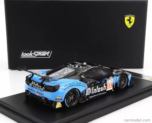 FERRARI  488 GTE EVO 3.9L TURBO V8 TEAM WALKENHORST MOTORSPORT N 100 24h LE MANS 2023 CHANDLER HULL - ANDREW HARYANTO - JEFF SEGAL  BLUE BLACK
