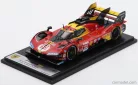 FERRARI  499P 3-0L TURBO V6 TEAM FERRARI AF CORSE N 50 WINNER 24h LE MANS 2024 ANTONIO FUOCO - MIGUEL MOLINA - NICKLAS NIELSEN  RED YELLOW BLACK