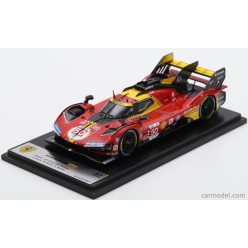  FERRARI  499P 3-0L TURBO V6 TEAM FERRARI AF CORSE N 50 WINNER 24h LE MANS 2024 ANTONIO FUOCO - MIGUEL MOLINA - NICKLAS NIELSEN  RED YELLOW BLACK