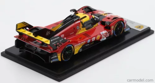 FERRARI  499P 3-0L TURBO V6 TEAM FERRARI AF CORSE N 50 WINNER 24h LE MANS 2024 ANTONIO FUOCO - MIGUEL MOLINA - NICKLAS NIELSEN  RED YELLOW BLACK