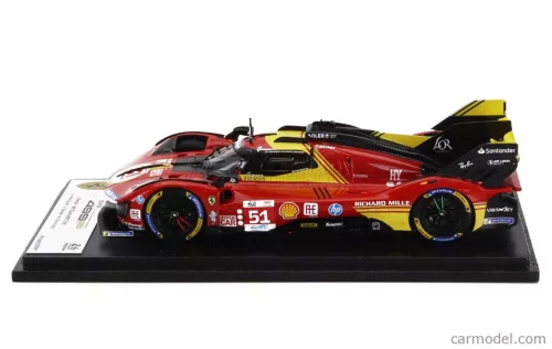 FERRARI  499P 3.0L TURBO V6 TEAM FERRARI AF CORSE N 51 3rd 24h LE MANS 2024 ALESSANDRO PIER GUIDI - JAMES CALADO - ANTONIO GIOVINAZZI  RED YELLOW BLACK