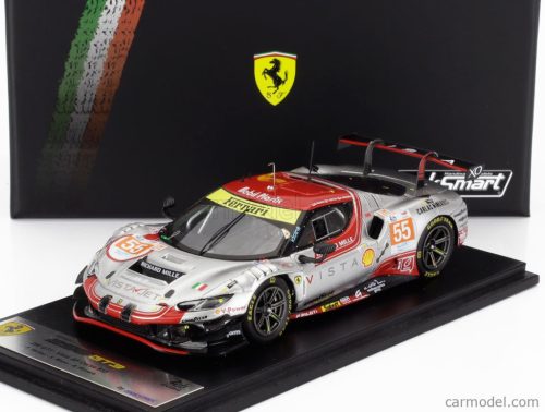 FERRARI  296 GT3 3.0L TURBO V6 TEAM VISTA AF CORSE N 55 24h LE MANS 2024 ALESSIO ROVERA - FRANCOIS HERIAU - SIMON MANN  SILVER RED