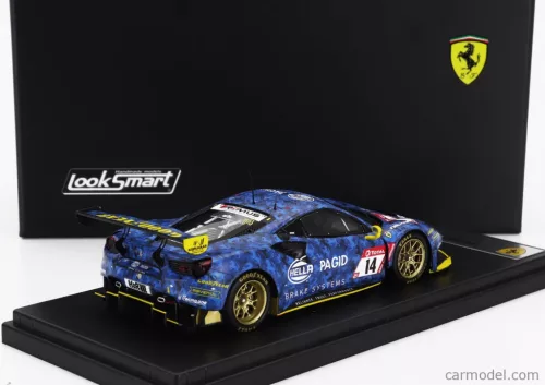 FERRARI  488 GT3 EVO 3.9L TURBO V8 HELLA PAGID RACING ONE TEAM N 14 24h NURBURGRING 2021 CHRISTIAN KOHLHAAS - STEPHAN KOHLER - MIKE JAGER -  NORBERT SCHNEIDER  BLUE