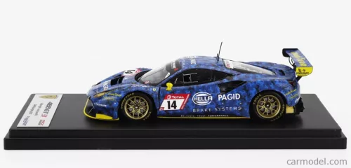 FERRARI  488 GT3 EVO 3.9L TURBO V8 HELLA PAGID RACING ONE TEAM N 14 24h NURBURGRING 2021 CHRISTIAN KOHLHAAS - STEPHAN KOHLER - MIKE JAGER -  NORBERT SCHNEIDER  BLUE
