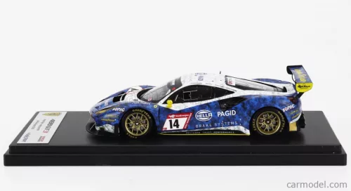 FERRARI  488 GT3 EVO 3.9L TURBO V8 HELLA PAGID RACING ONE GMBH TEAM N 14 24h NURBURGRING 2022 JEROEN BLEEKEMOLEN - CHRISTIAN KOHLHAAS - NICK FOSTER - JULES SZYMKOWIAK  BLUE WHITE