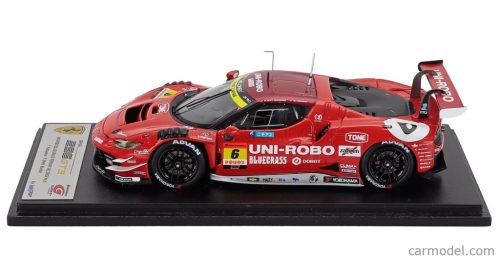 FERRARI  296 GT3 3.0L TWIN TURBO V6 TEAM UNI-ROBO BLUEGRASS FERRARI VELOREX N 6 GT300 SUPER GT 2025 YOSHIAKI KATAYAMA - ROBERTO MEHRI MUNTAN  RED WHITE