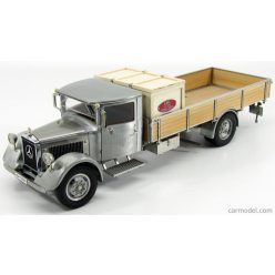   MERCEDES BENZ  LO2750 PLATFORM TRUCK WITH WOODEN BOX CAR TRANSPORTER 1936  GREY WOOD