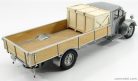 MERCEDES BENZ  LO2750 PLATFORM TRUCK WITH WOODEN BOX CAR TRANSPORTER 1936  GREY WOOD
