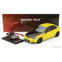   HONDA  CIVIC EK9 TYPE R SPOON WITH ENGINE AND ACCESSORIES 1999  YELLOW BLACK CARBON