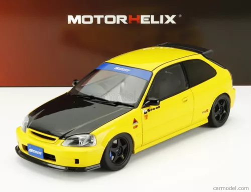 HONDA  CIVIC EK9 TYPE R SPOON WITH ENGINE AND ACCESSORIES 1999  YELLOW BLACK CARBON