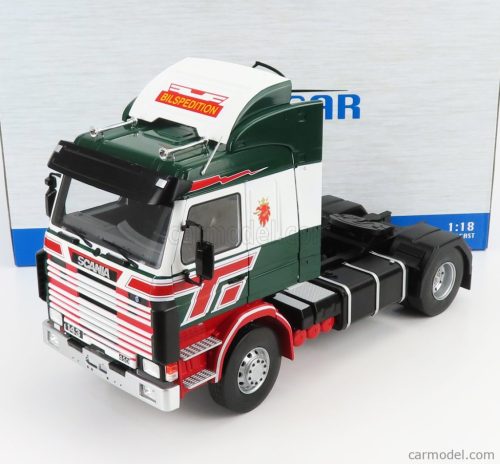 SCANIA  143M 450 TOPLINE TRACTOR TRUCK 2-ASSI BIL SPEDITION 1987  WHITE GREEN RED