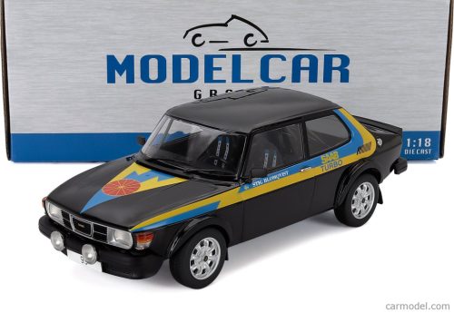 SAAB  99 TURBO 1977  BLACK YELLOW LIGHT BLUE