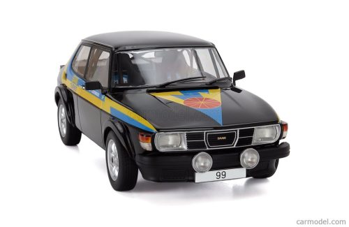 SAAB  99 TURBO 1977  BLACK YELLOW LIGHT BLUE