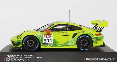 PORSCHE  911 991-2 GT3 R TEAM MANTHEY RACING N 911 24h VLN NURBURGRING 2020 J.ANDLAUER - M.CAMPBELL - L.KERN  YELLOW GREEN