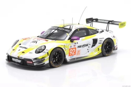 PORSCHE  911 992 GT3 R TEAM MANTHEY PURE RXCING N 92 24h LE MANS 2024 KLAUS BACHLER - SAINT KITTS - NEVIS MALYKHIN - JOEL STURM  WHITE YELLOW