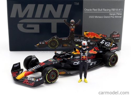 RED BULL  F1  RB18 TEAM ORACLE RED BULL RACING N 11 WINNER MONACO GP 2022 SERGIO PEREZ  MATT BLUE YELLOW RED