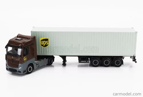 MERCEDES BENZ  ACTROS 2 GIGASPACE 1851 BLUE EFFICIENT POWER TRUCK LHD UPS CONTAINER 40' 2016  BROWN GREY