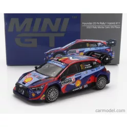   HYUNDAI  i20 N RALLY1 TEAM SHELL MOBIS WRT N 11 3rd RALLY MONTECARLO 2023 THIERRY NEUVILLE - MARTIJN WYDAEGHE  2 TONE BLUE RED