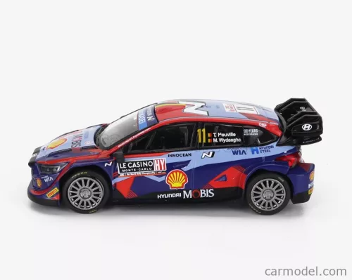 HYUNDAI  i20 N RALLY1 TEAM SHELL MOBIS WRT N 11 3rd RALLY MONTECARLO 2023 THIERRY NEUVILLE - MARTIJN WYDAEGHE  2 TONE BLUE RED