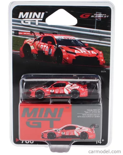 HONDA  NSX-GT TEAM ARTA MUGEN N 8 GT500 CLASS SUPER GT 2023 TOMOKI NOJIRI - TOSHIKI OYU  RED WHITE