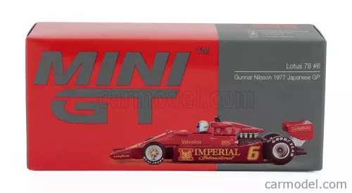 LOTUS  F1  78 N 6 JAPAN GP 1977 GUNNAR NILSSON  RED