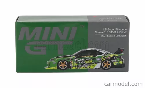 NISSAN  SILVIA (S15) LB SUPER SILHOUETTE N 555 V2 FORMULA DRIFT JAPAN RHD 2024  GREEN BLACK