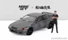 NISSAN  SKYLINE GT-R (R32) NISMO RHD 1992 WITH TSUGIO MATSUDA FIGURES  GREY MET