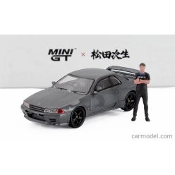   NISSAN  SKYLINE GT-R (R32) NISMO RHD 1992 WITH TSUGIO MATSUDA FIGURES  GREY MET