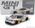 NISSAN  SILVIA (S15) LB SUPER SILHOUETTE N 555 FORMULA DRIFT JAPAN 2023  WHITE BLUE YELLOW
