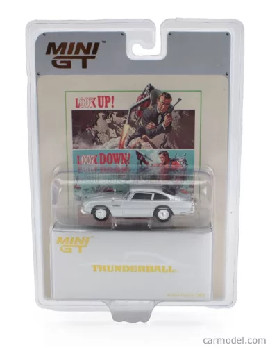 ASTON MARTIN  DB5 1964 - 007 JAMES BOND - THUNDERBALL - OPERAZIONE TUONO - INCLUDED POSTER 007 ENGLISH LANGUAGE  SILVER