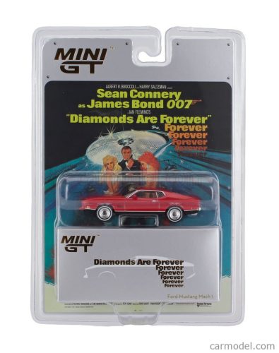 FORD USA  MUSTANG MACH-1 COUPE 1971 - 007 JAMES BOND - DIAMONDS ARE FOREVER - UNA CASCATA DI DIAMANTI - ENGLISH BLISTER PACKAGING  RED