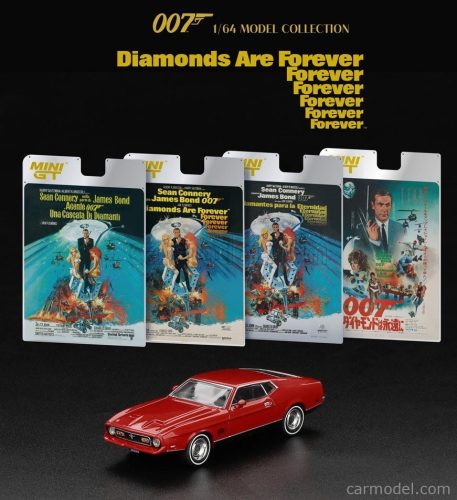 FORD USA  MUSTANG MACH-1 COUPE 1971 - 007 JAMES BOND - DIAMONDS ARE FOREVER - UNA CASCATA DI DIAMANTI - ENGLISH BLISTER PACKAGING  RED