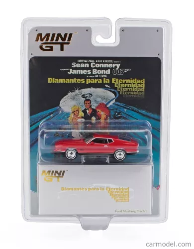 FORD USA  MUSTANG MACH-1 COUPE 1971 - 007 JAMES BOND - DIAMONDS ARE FOREVER - UNA CASCATA DI DIAMANTI - SPANISH BLISTER PACKAGING  RED