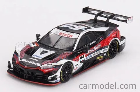 HONDA  NSX-GT TEAM MODULO NAKAJIMA RACING N 64 GT500 CLASS SUPER GT 2023 TAKUYA IZAWA - KAKUNISHIN OHTA  WHITE BLACK RED
