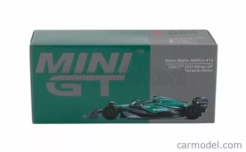 ASTON MARTIN  F1  AMR24 TEAM ARAMCO COGNIZANT N 14 BAHRAIN GP 2024 FERNANDO ALONSO  GREEN BLACK