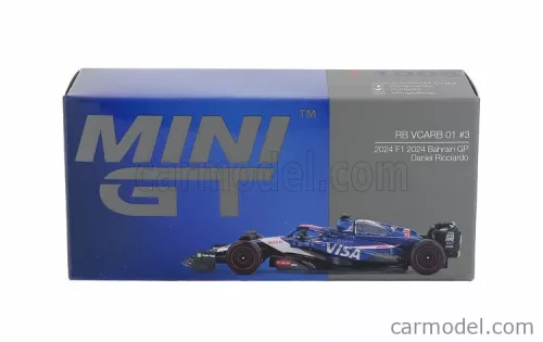 RACING BULLS  F1 VCARB-01 TEAM VISA CASH APP N 3 BAHRAIN GP 2024 DANIEL RICCIARDO  BLUE WHITE
