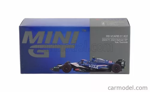 RACING BULLS  F1 VCARB-01 TEAM VISA CASH APP N 22 BAHRAIN GP 2024 YUKI TSUNODA  BLUE WHITE