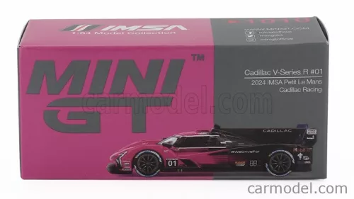 CADILLAC  V-SERIES-R LMC55R 5.5L V8 TEAM CADILLAC RACING N 01 WINNER IMSA PETIT LE MANS 2024 SEBASTIAN BOURDAIS - SCOTT DIXON - RENGERVAN DER ZANDE  FUCSIA BLACK WHITE