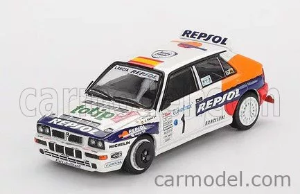 LANCIA  DELTA HF INTEGRALE EVO REPSOL N 1 RALLY MONTECARLO LHD 1993 CARLOS SAINZ - LUIS MOYA  WHITE BLUE ORANGE