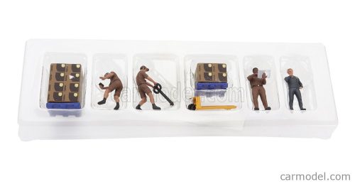 FIGURES  SET 4X UPS DRIVERS AND WORKERS  BROWN