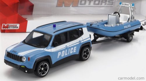 JEEP  RENEGADE CARABINIERI CON CARRELLO E GOMMONE 2017 - TRAILER AND MOTORBOAT  BLUE