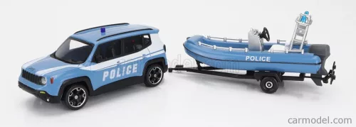 JEEP  RENEGADE CARABINIERI CON CARRELLO E GOMMONE 2017 - TRAILER AND MOTORBOAT  BLUE